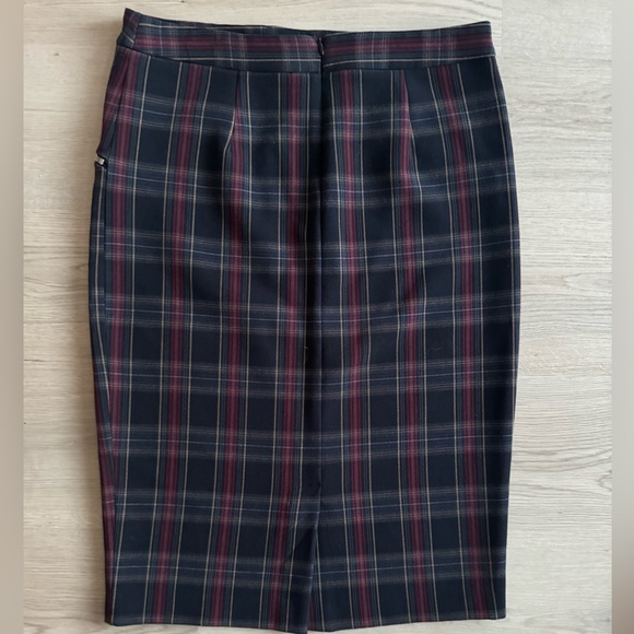Philosophy Plaid Pencil Skirt Size 8 Front Zippers - Picture 4 of 9